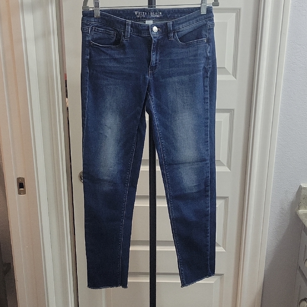 White House Black Market Indigo Stretch Skinny Jeans